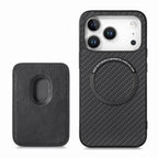 Carbon Fiber Leather Card Magsafe Phone Case