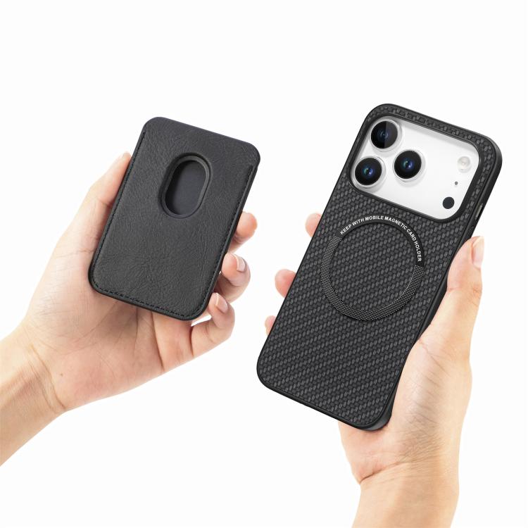 Carbon Fiber Leather Card Magsafe Phone Case