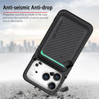 Carbon Fiber Leather Card Magsafe Phone Case
