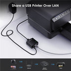 WAVLINK NU72P11 100Mbps Network Print Server USB 2.0 Network Printer Power Adapter — view 6