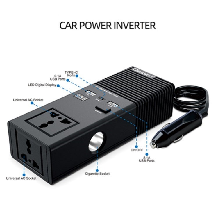 Car Power Inverter 200W Power Socket Car Cigarette Lighter Charger — view 3
