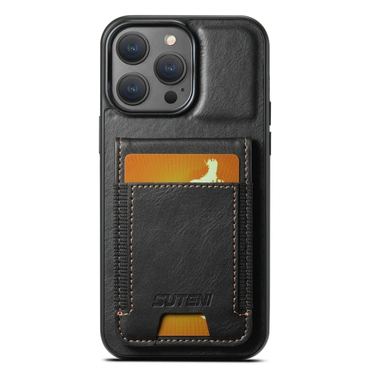 Suteni H03 Oil Wax Leather Wallet Stand Back Phone Case