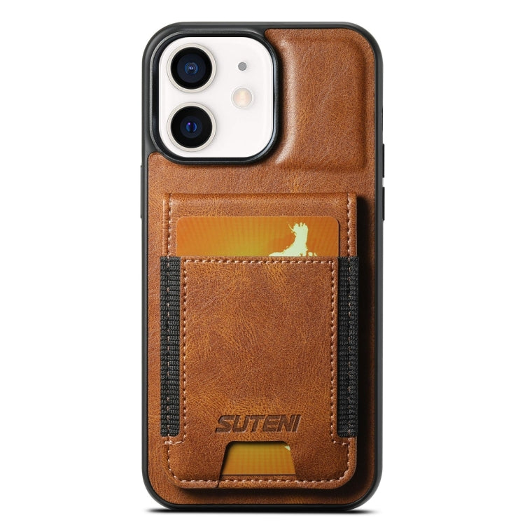 Suteni H03 Oil Wax Leather Wallet Stand Back Phone Case — view 21