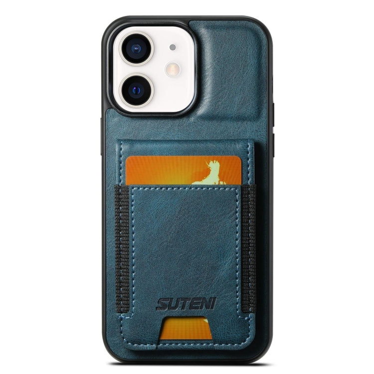 Suteni H03 Oil Wax Leather Wallet Stand Back Phone Case — view 22