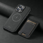 Suteni H17 Litchi Texture Leather MagSafe Detachable Wallet Phone Case