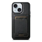 Suteni H17 Oil Eax Leather MagSafe Detachable Wallet Phone Case