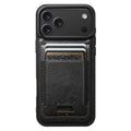 Suteni H17 Oil Eax Leather MagSafe Detachable Wallet Phone Case