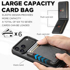 Suteni H17 Oil Eax Leather MagSafe Detachable Wallet Phone Case