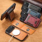 Suteni H17 Oil Eax Leather MagSafe Detachable Wallet Phone Case — view 11