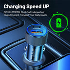P19 Metal PD20W USB-C + QC18W USB Car Charger with USB-C to USB-C Date Cable for iPhone 15 series — view 5