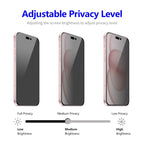 ENKAY Easy Install Anti-peeping Privacy Full Screen Tempered Glass Film — For iPhone 16 Pro