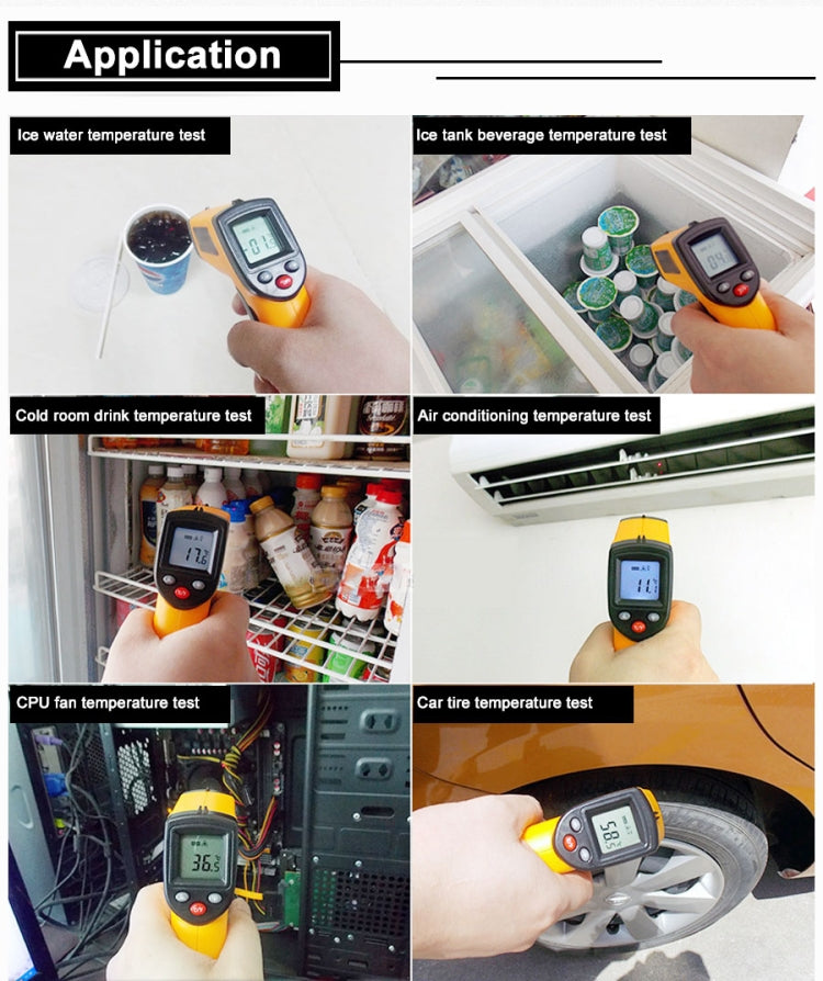 Digital Laser Infrared Temperature Sensor Controller GM320 Handheld Thermometer — view 5