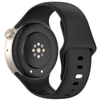 For vivo Watch 3 / iQOO Watch Solid Color Silicone Watch Band — Black