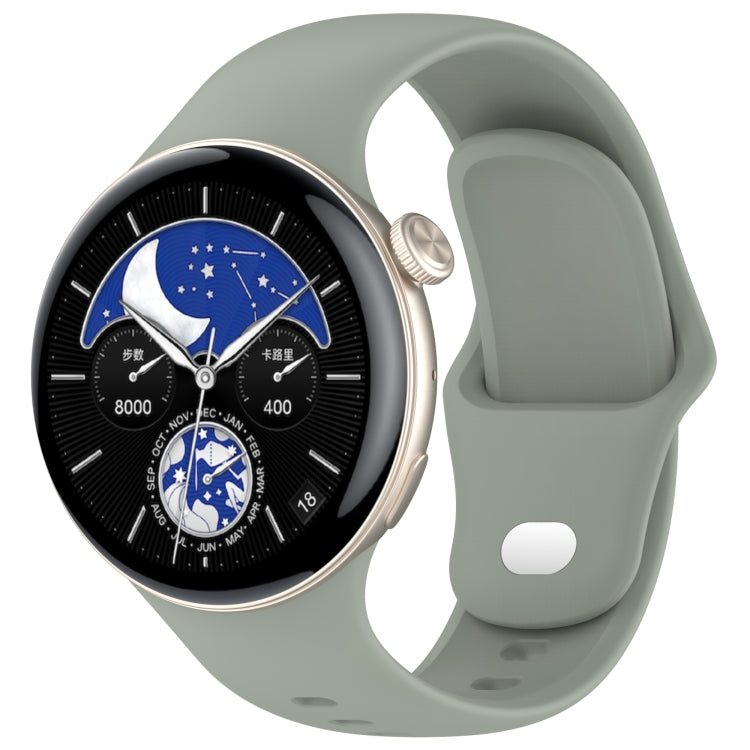 For vivo Watch 3 / iQOO Watch Solid Color Silicone Watch Band — Dark Green