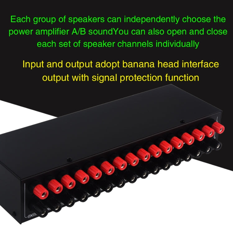 Power Amplifier Speaker Selector 6 Region Stereo Speaker Switcher, 2 In 6 Out — view 5