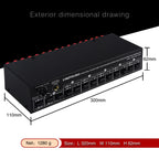 Power Amplifier Speaker Selector 6 Region Stereo Speaker Switcher, 2 In 6 Out — view 10