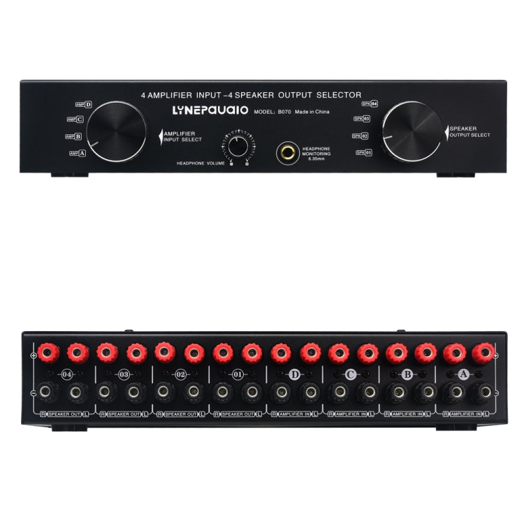 Power Amplifier Speaker Selector Switcher Speaker Comparator, 4 Input 4 Ooutput — 4 Input 4 Ooutput