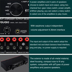 Power Amplifier Speaker Selector Switcher Speaker Comparator, 4 Input 4 Ooutput — view 7
