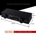 Power Amplifier Speaker Selector Switcher Speaker Comparator, 4 Input 4 Ooutput — view 10
