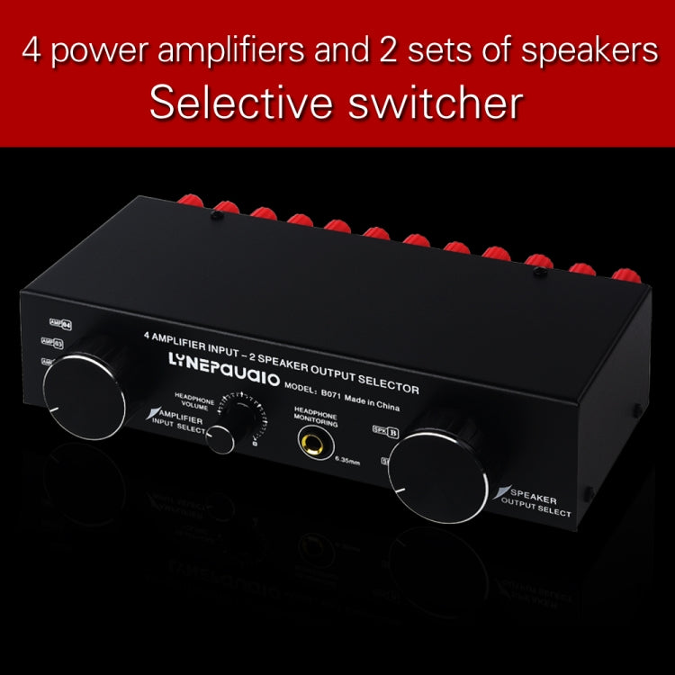Power Amplifier Speaker Selector Switcher, 4 Input 2 Output or 2 In 4 Out