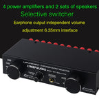 Power Amplifier Speaker Selector Switcher, 4 Input 2 Output or 2 In 4 Out