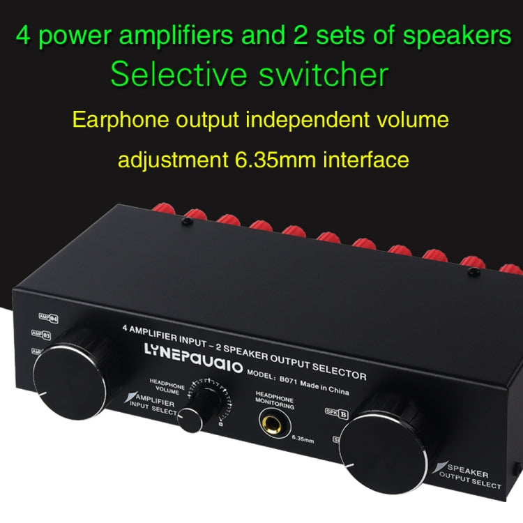 Power Amplifier Speaker Selector Switcher, 4 Input 2 Output or 2 In 4 Out
