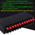 Power Amplifier Speaker Selector Switcher, 4 Input 2 Output or 2 In 4 Out