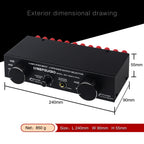 Power Amplifier Speaker Selector Switcher, 4 Input 2 Output or 2 In 4 Out