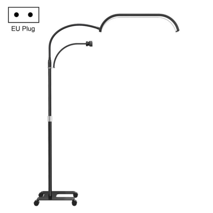 HD-G63X Floor Standing Remote Dimming LED Moon Lamp Manicure Eyelash Beauty Lamp — UK Plug