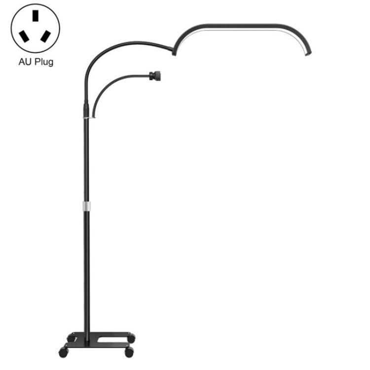 HD-G63X Floor Standing Remote Dimming LED Moon Lamp Manicure Eyelash Beauty Lamp — EU Plug