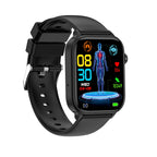 ET570 1.96 inch Color Screen Smart Watch Silicone Strap, Support Bluetooth Call / ECG — Blue