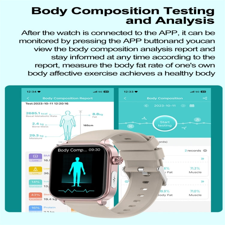 ET570 1.96 inch Color Screen Smart Watch Silicone Strap, Support Bluetooth Call / ECG — view 11