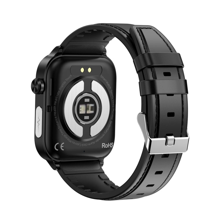 ET570 1.96 inch Color Screen Smart Watch Leather Strap, Support Bluetooth Call / ECG — view 4