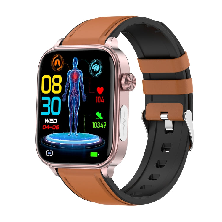ET570 1.96 inch Color Screen Smart Watch Leather Strap, Support Bluetooth Call / ECG — view 5