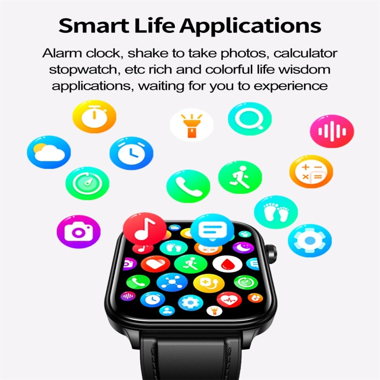ET570 1.96 inch Color Screen Smart Watch Leather Strap, Support Bluetooth Call / ECG — view 8