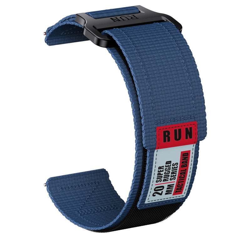 20mm Two Color Nylon Canvas Hook And Loop Fastener Watch Band