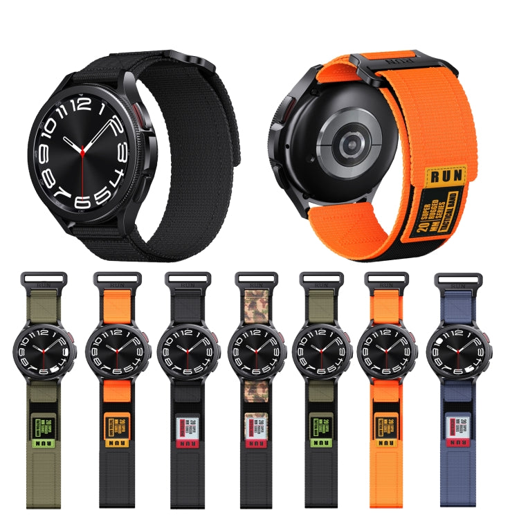 20mm Two Color Nylon Canvas Hook And Loop Fastener Watch Band