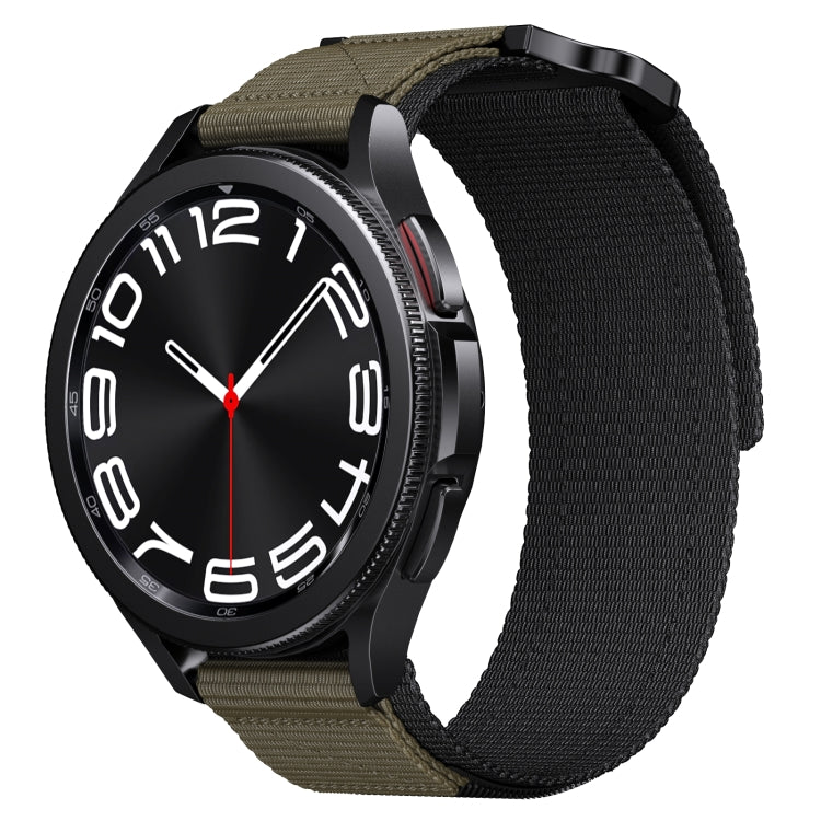 22mm Two Color Nylon Canvas Hook And Loop Fastener Watch Band