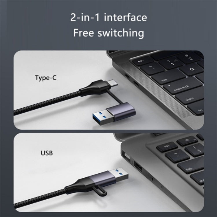 T513 USB-A / Type-C to USB3.0 x 3 + USB-C + Gigabit Laptop Adapter Docking Station — view 8