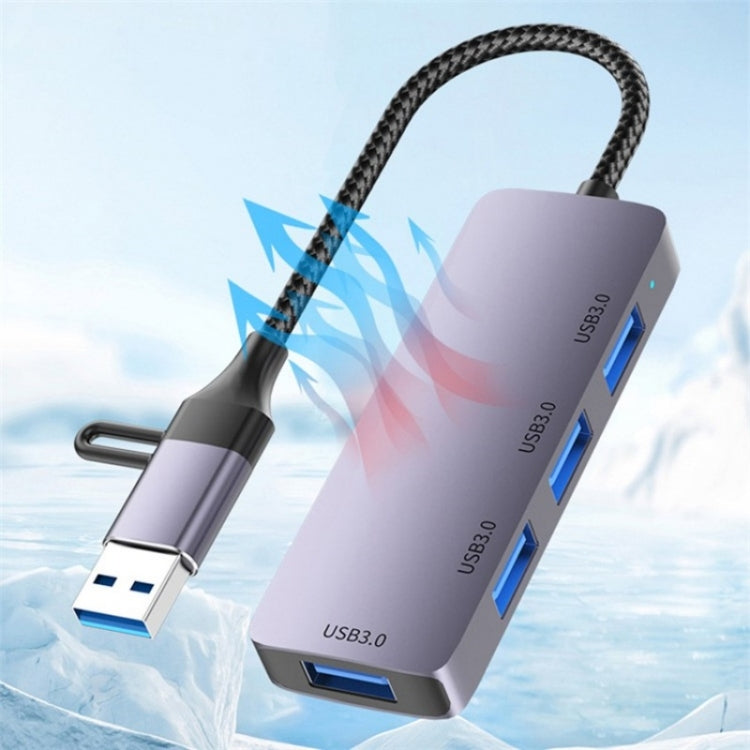 T203 USB + Type-C 3.0 Converter Hub 5Gbps USB 3.0 Data Transfer Adapter for Laptop / Tablet PC — view 6
