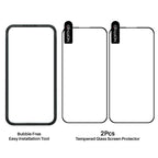 NORTHJO 2pcs A++ Tempered Glass Film with Installation Frame — For iPhone 15 Pro