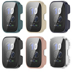For Amazfit bip5 Unity PC + Tempered Glass Film Integrated Watch Protective Case