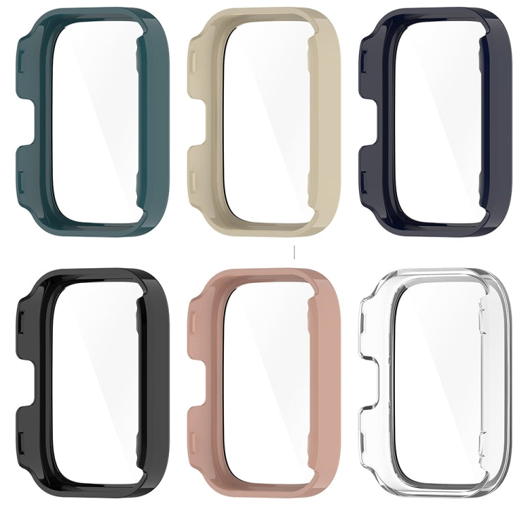 For Amazfit bip5 Unity PC + Tempered Glass Film Integrated Watch Protective Case