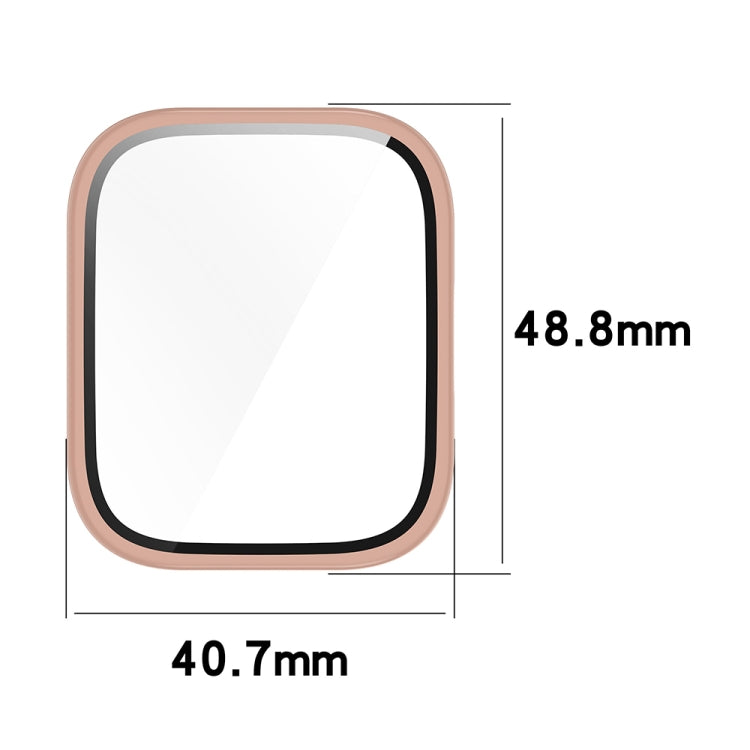 For Amazfit bip5 Unity PC + Tempered Glass Film Integrated Watch Protective Case