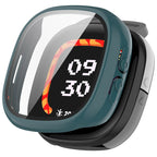For Fitbit Ace LTE PC + Tempered Glass Film Integrated Watch Protective Case