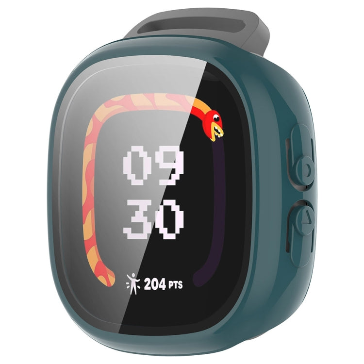 For Fitbit Ace LTE PC + Tempered Glass Film Integrated Watch Protective Case