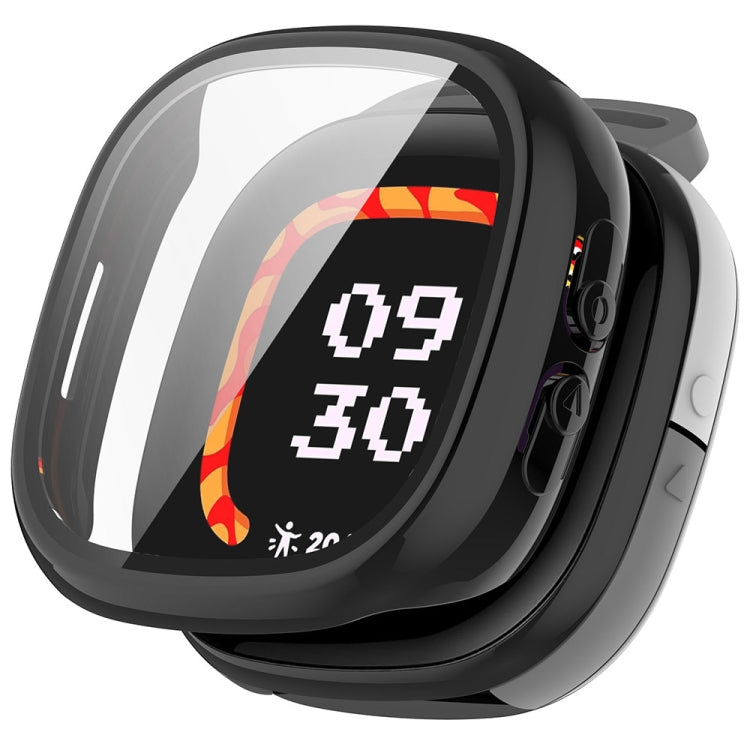 For Fitbit Ace LTE PC + Tempered Glass Film Integrated Watch Protective Case