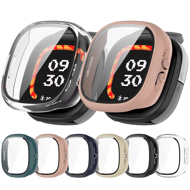 For Fitbit Ace LTE PC + Tempered Glass Film Integrated Watch Protective Case