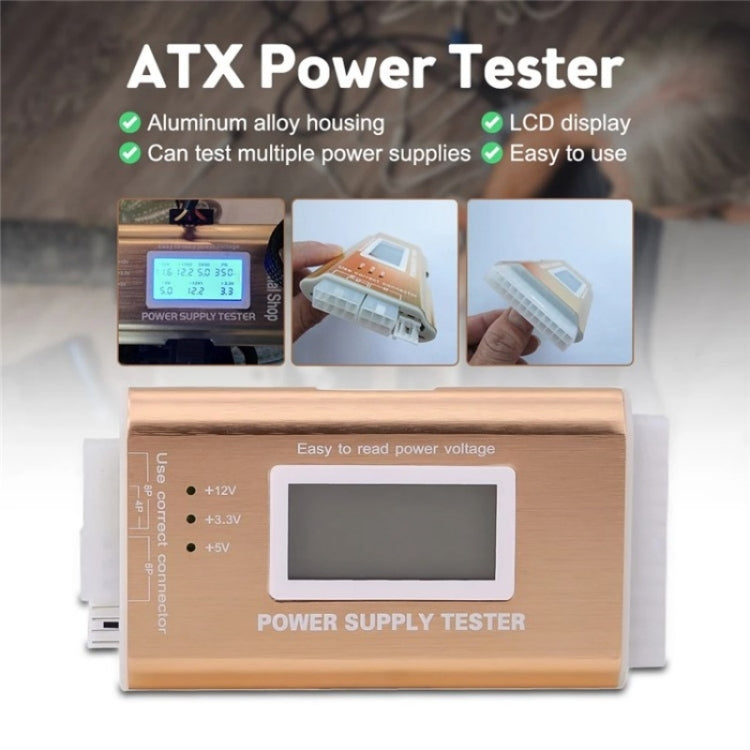 YNS-05 Desktop Computer Power Testing Tool Aluminum Alloy LCD Display ATX Power Tester — view 7
