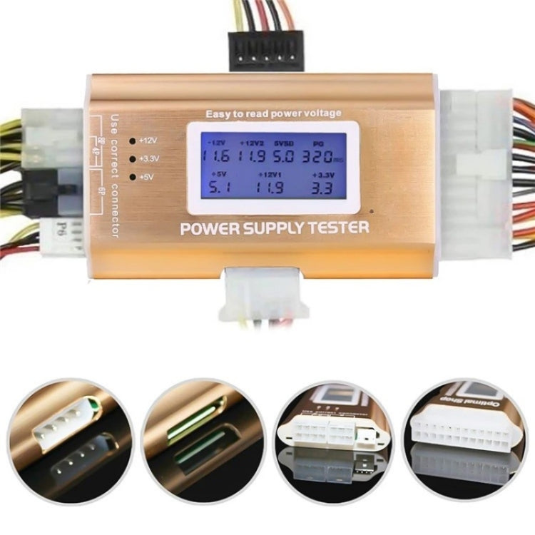 YNS-05 Desktop Computer Power Testing Tool Aluminum Alloy LCD Display ATX Power Tester — view 9